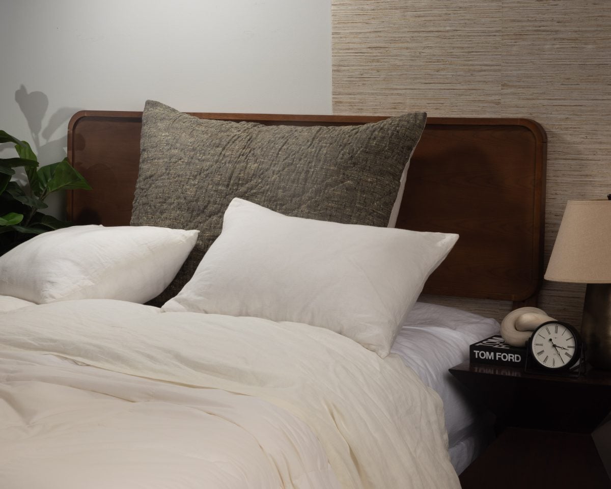 Amity home adley sham in granite dutch euro   textured weave