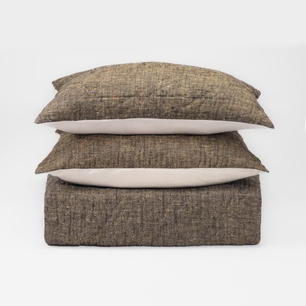 Amity Home Adley Quilt in Granite - Textured Woven Fabric