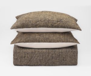 Amity home adley quilt in granite   textured woven fabric