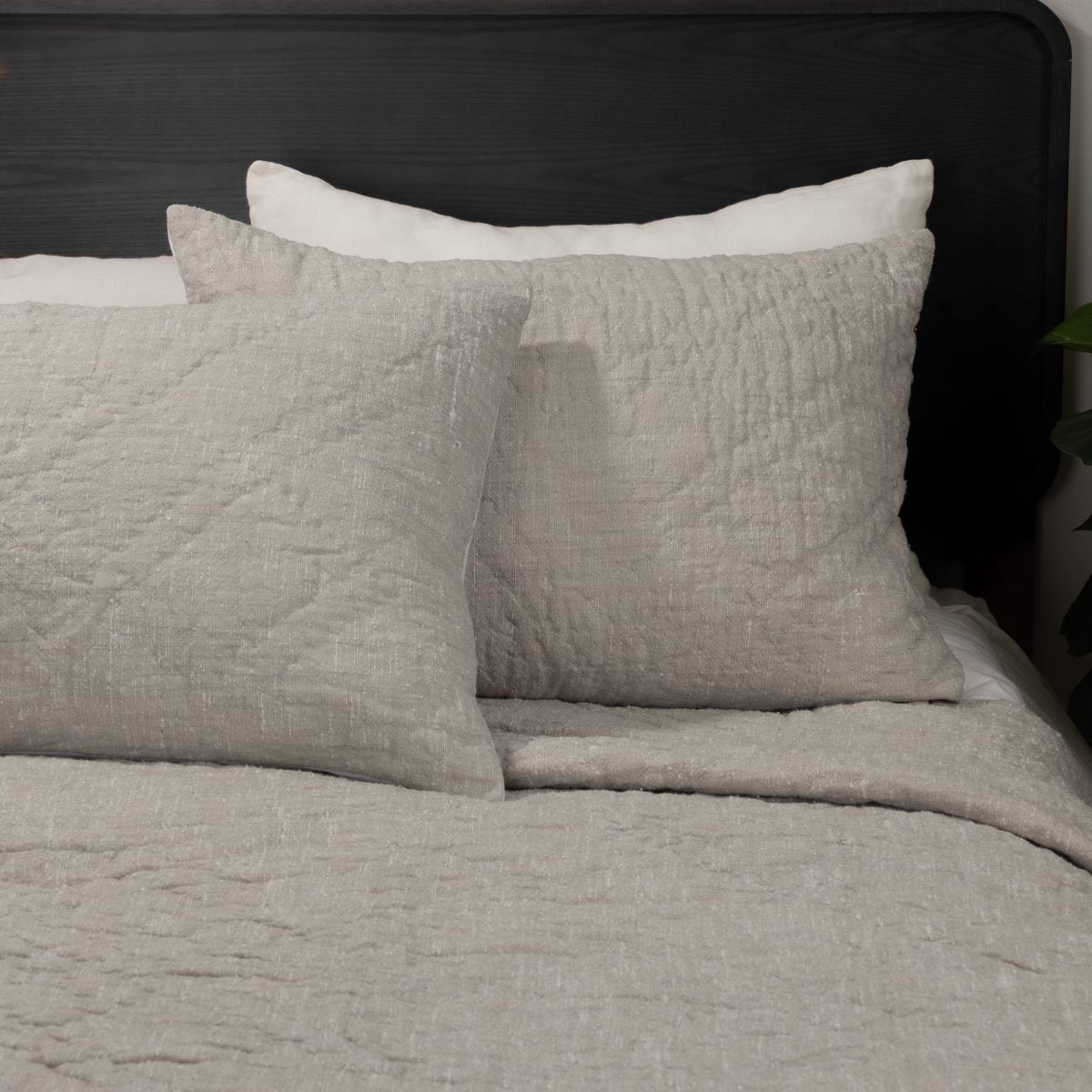 Amity home adley quilt in nickle   crinkled texture