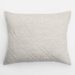 Amity home adley sham in nickle   textured quilted fabric