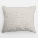 Amity home adley sham in nickle   textured quilted fabric