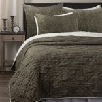 Amity home adley quilt in granite   textured slub weave