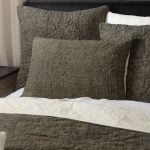 Amity home adley quilt in granite   irregular quilted texture