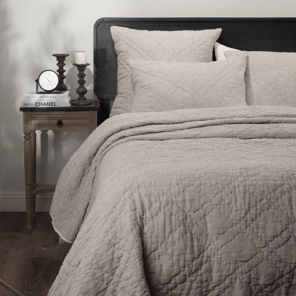 Amity home adley quilt in nickle   crinkled texture