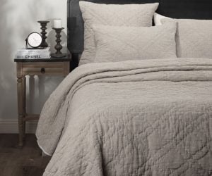 Amity home adley quilt in nickle   crinkled texture