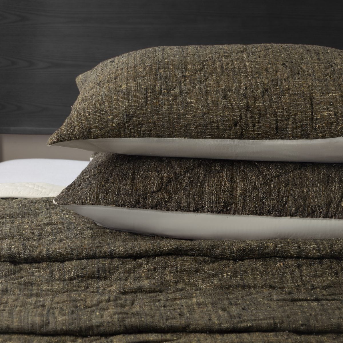 Amity home adley quilt in granite   textured weave fabric
