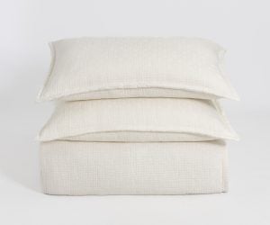 Amity home malvern coverlet in ivory   subtle geometric quilted texture