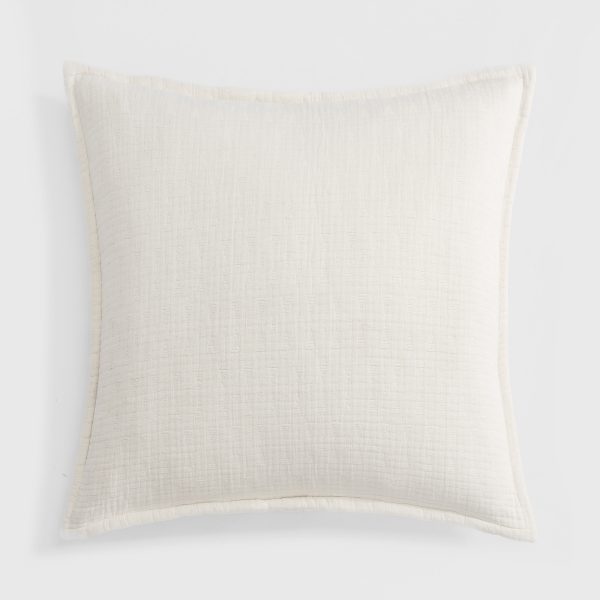 Amity home malvern sham ivory euro   subtle woven texture
