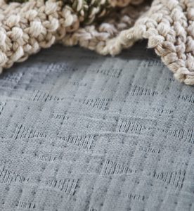 Amity home malvern coverlet in mineral   subtle geometric texture