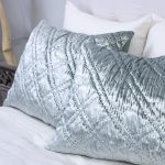 Amity home lowe quilt in celadon   crushed velvet texture