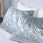 Amity home lowe quilt in celadon   crushed velvet diamond quilted