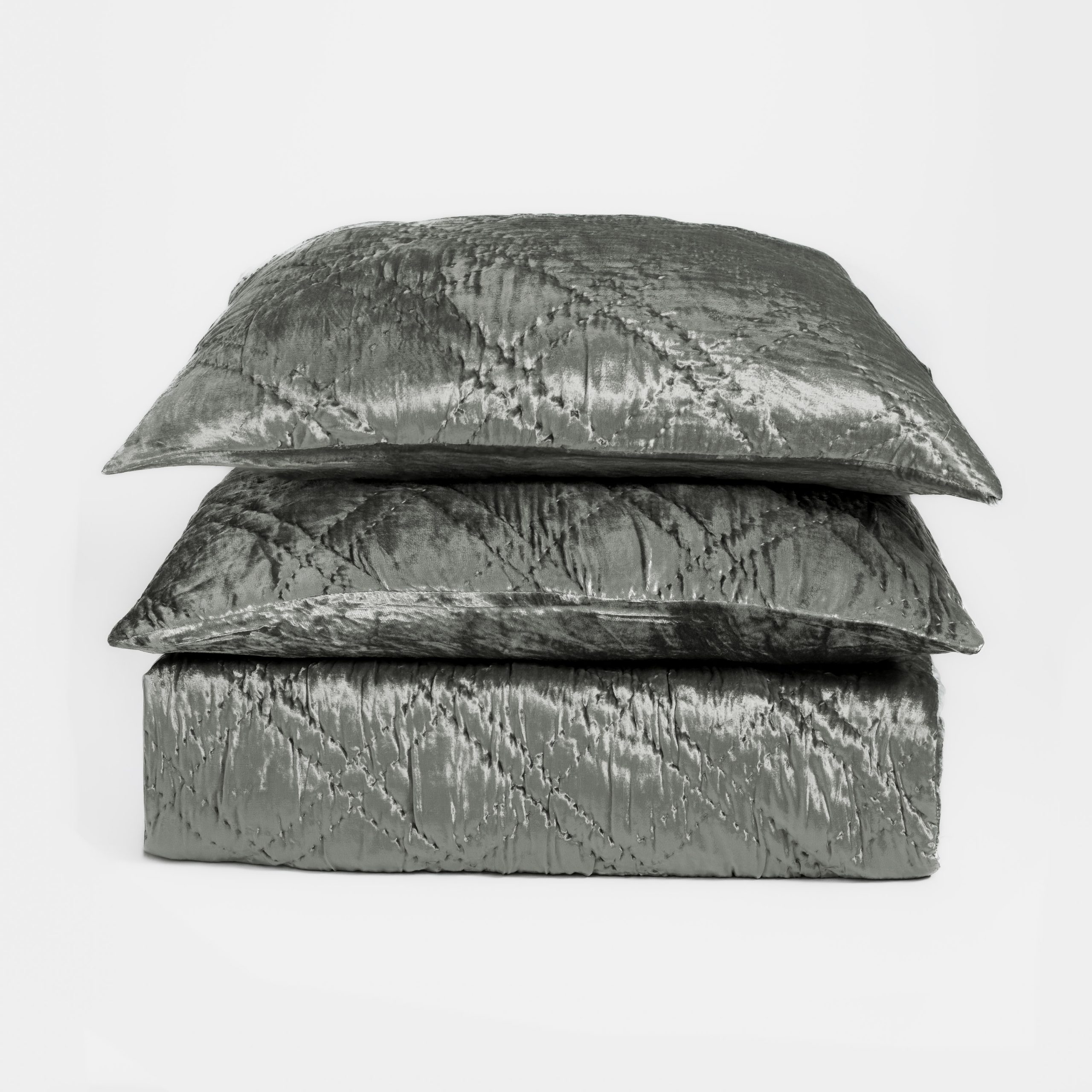 Cc1079estk100 | Amity Home Amity home lowe quilt in eucalyptus crushed velvet quilted texture