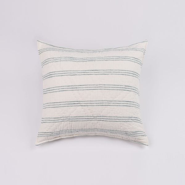Amity home hammond euro sham in carribbean stripe   quilted texture