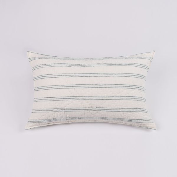 Amity home hammond sham in caribbean   quilted striped design