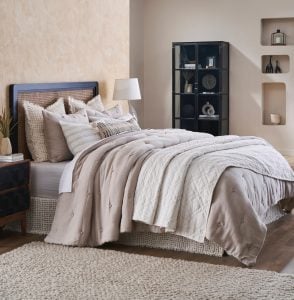Amity home hammond quilt in mushroom   tufted texture