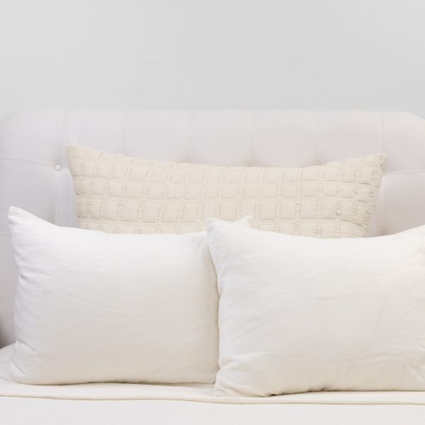 Amity Home Claudia Sham in Broken White - Soft Linen Texture