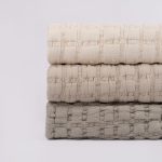 Amity home claudia quilt in cypress   puckered grid texture
