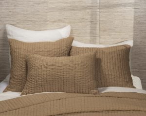 Amity home maegan quilt in camel   puckered quilted texture