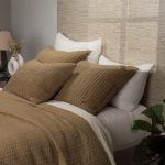 Amity home maegan quilt in camel   textured quilted stitch