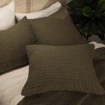 Amity home maegan quilt in green   puckered texture