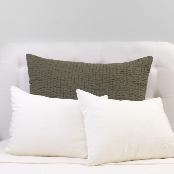 Amity Home Maegan Sham in Green Dutch Euro - Quilted Texture