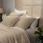 Amity home maegan quilt in opal   textured grid quilting