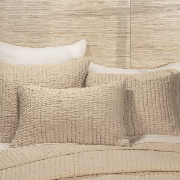 Amity Home Maegan Quilt in Opal - Textured Wave Quilting