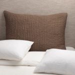Amity home maegan sham in tobacco dutch euro   crinkled quilt texture