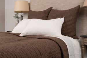 Amity home maegan quilt in tobacco   puckered texture