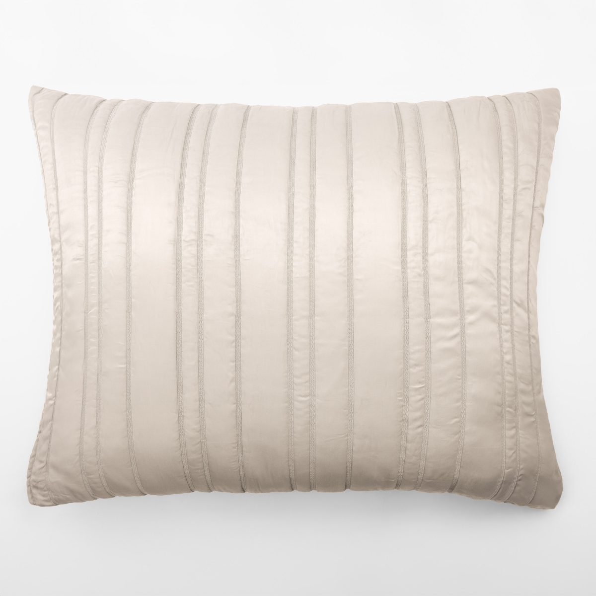 Amity home emery sham in opal   elegant vertical pintuck pleats