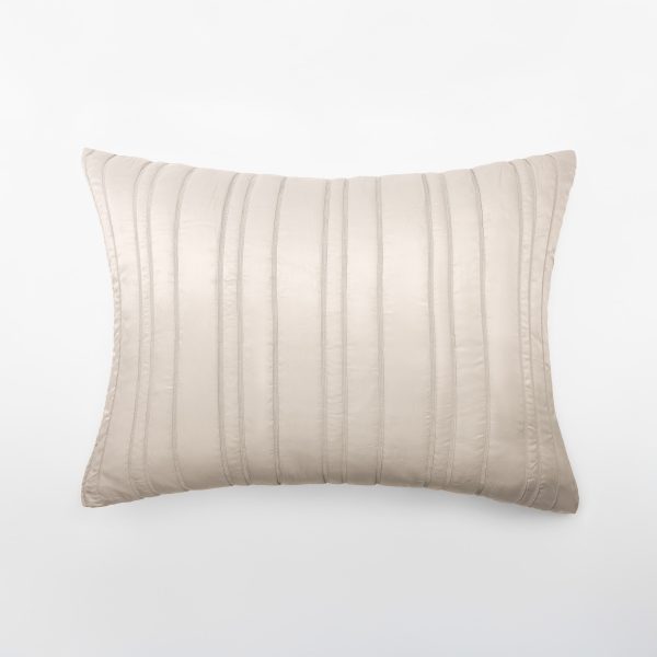Amity home emery sham in opal   elegant pintuck texture