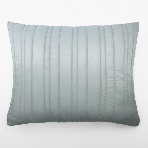 Amity Home Emery Sham in Stone - Vertical Channel Stitching