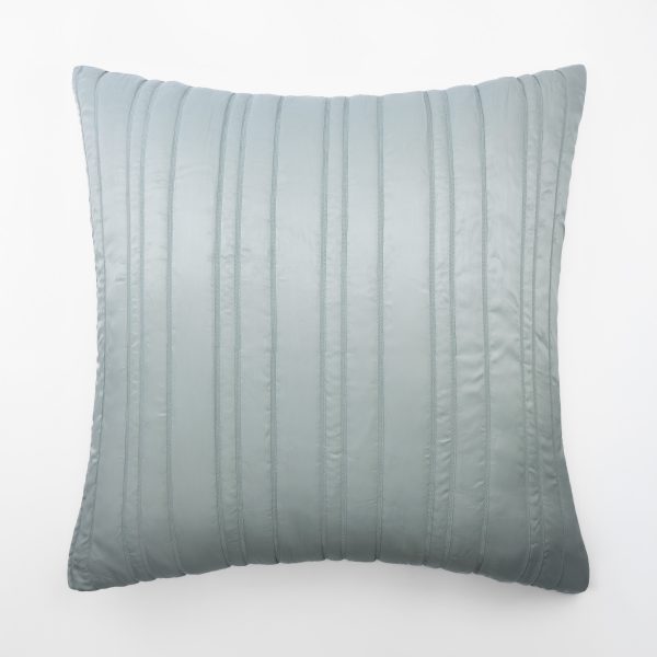 Amity home emery sham in stone euro   vertical pintuck pleats