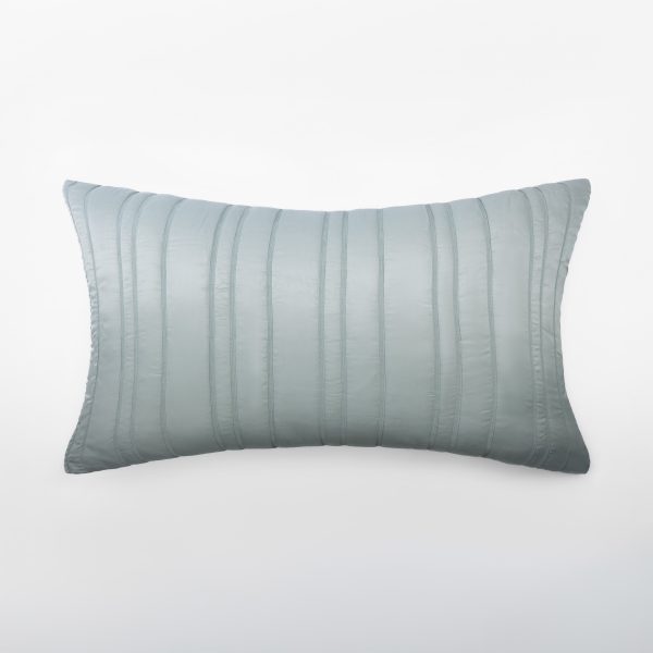 Amity home emery sham in stone   vertical pintuck pleats