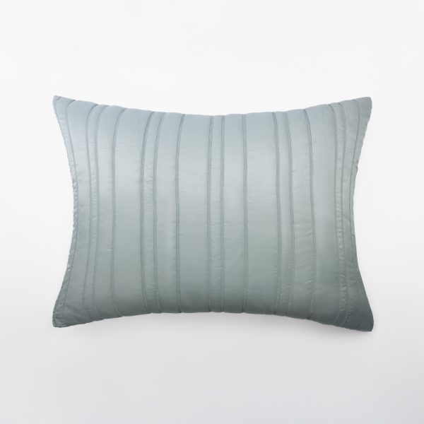 Amity home emery sham in stone   vertical pintuck pleats