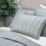 Amity home emery quilt in stone   vertical channel stitching