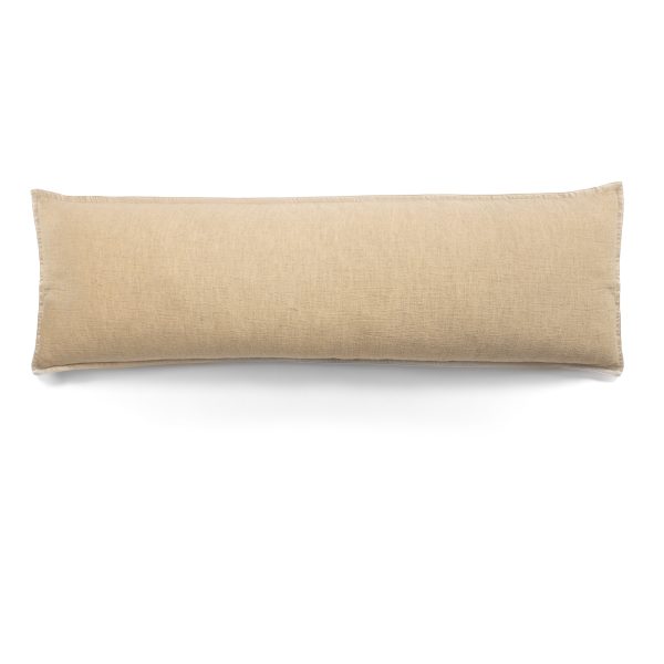 Amity Home Basey Body Pillow in Natural - Soft Woven Texture