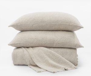 Amity home andrea coverlet in ivory   textured looped weave