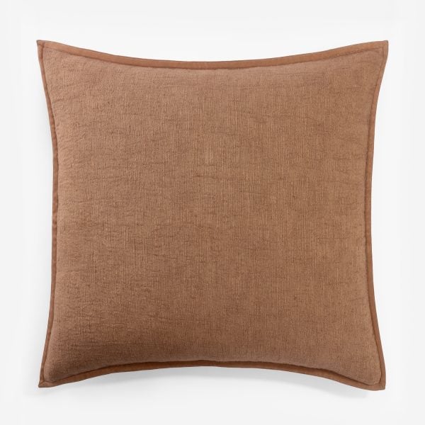 Amity home basey sham copper euro   slub texture fabric