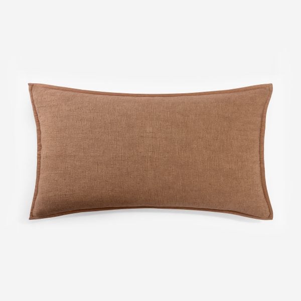 Amity home basey sham in copper   textured weave with flange edge