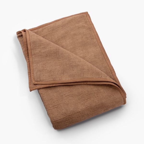 Amity home basey coverlet in copper   textured weave fabric