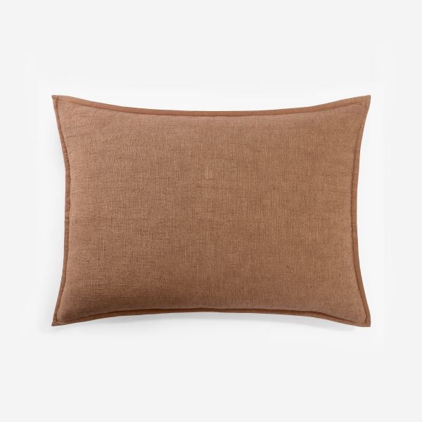 Amity home basey sham in copper   subtle textured weave