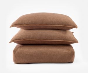 Amity home basey coverlet in copper   textured weave fabric