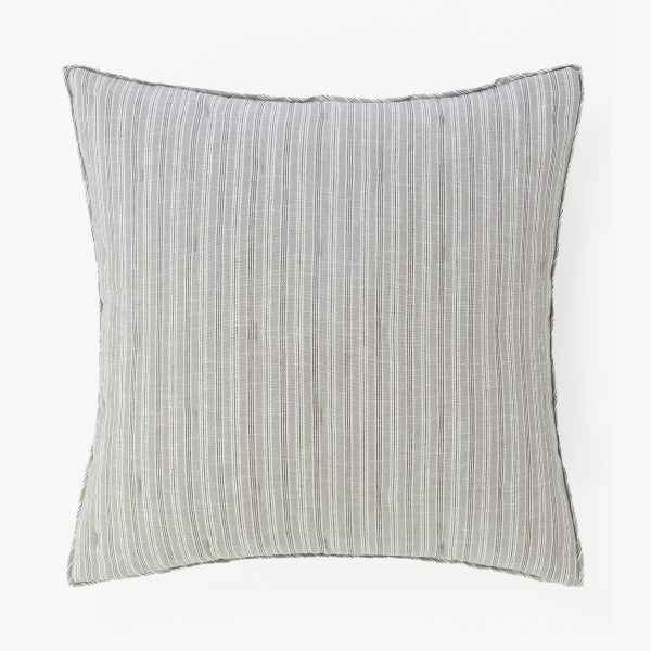 Amity home mallory sham in laurel green   pinstripe pattern