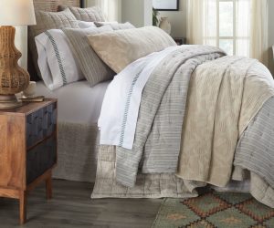 Amity home johnston  mallory collection in neutral tones   layered textured bedding