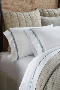 Amity home savona sheet set in white   mineral embroidered band