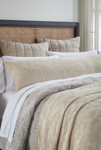 Amity home virginia coverlet in taupe   quilted texture