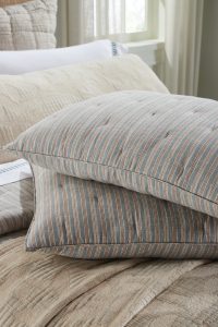 Amity home mallory quilt in mineral   geometric quilted texture