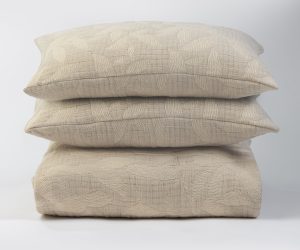 Amity home virginia coverlet in taupe   elegant leaf quilted design